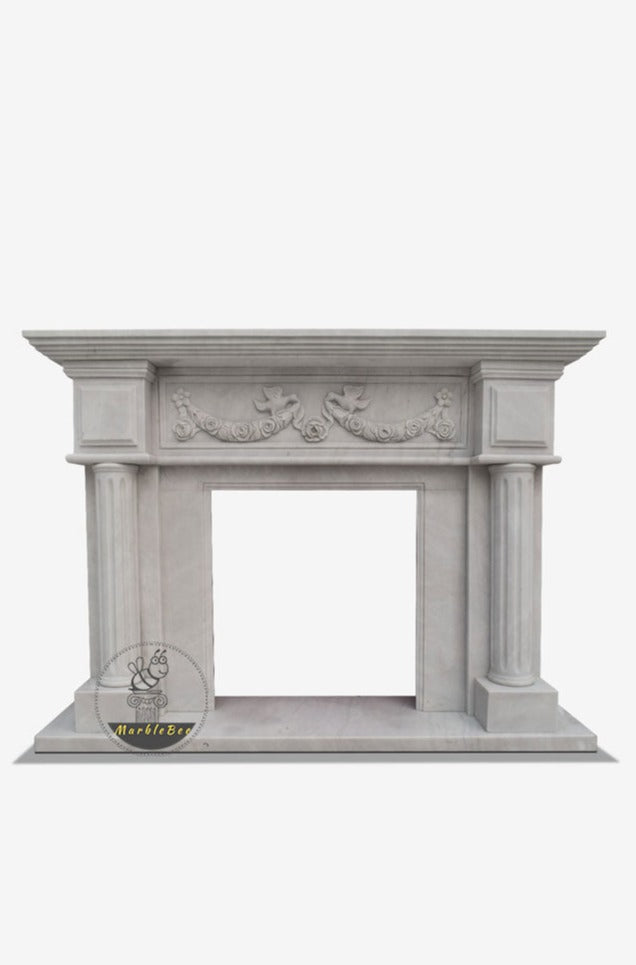 French Neoclassical Marble Mantel