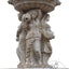 Large garden stone fountain with lion sculptures and lion head sprayer