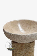 Custom Pedestal stone basin round top
