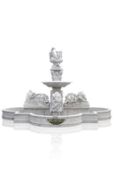 Large Stone fountain with delicate Lion statues for sale