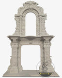 Buy White marble tall fireplace