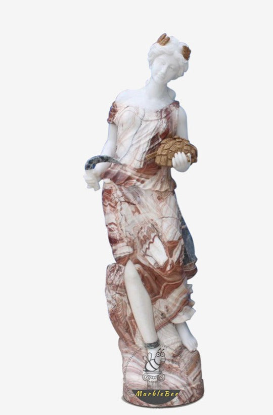 Garden goddess stone statue For Sale