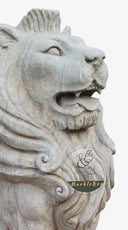 Custom Grey Stone Lion Sculpture for Garden