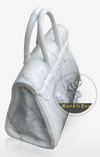 Buy Solid Stone White Marble Bag