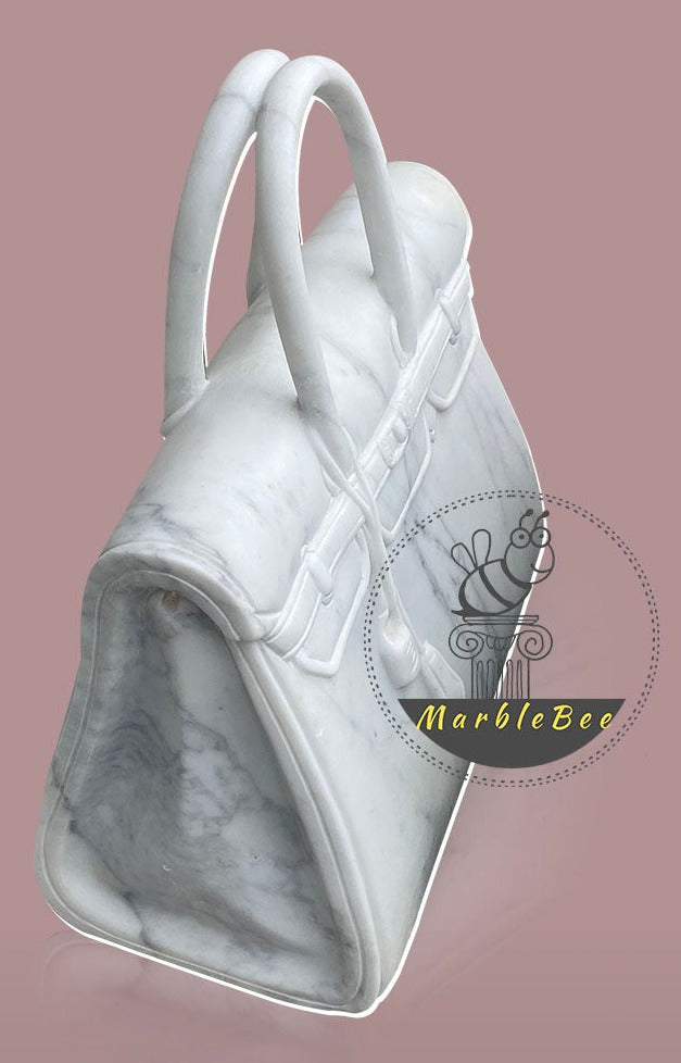 Custom White Marble Bag
