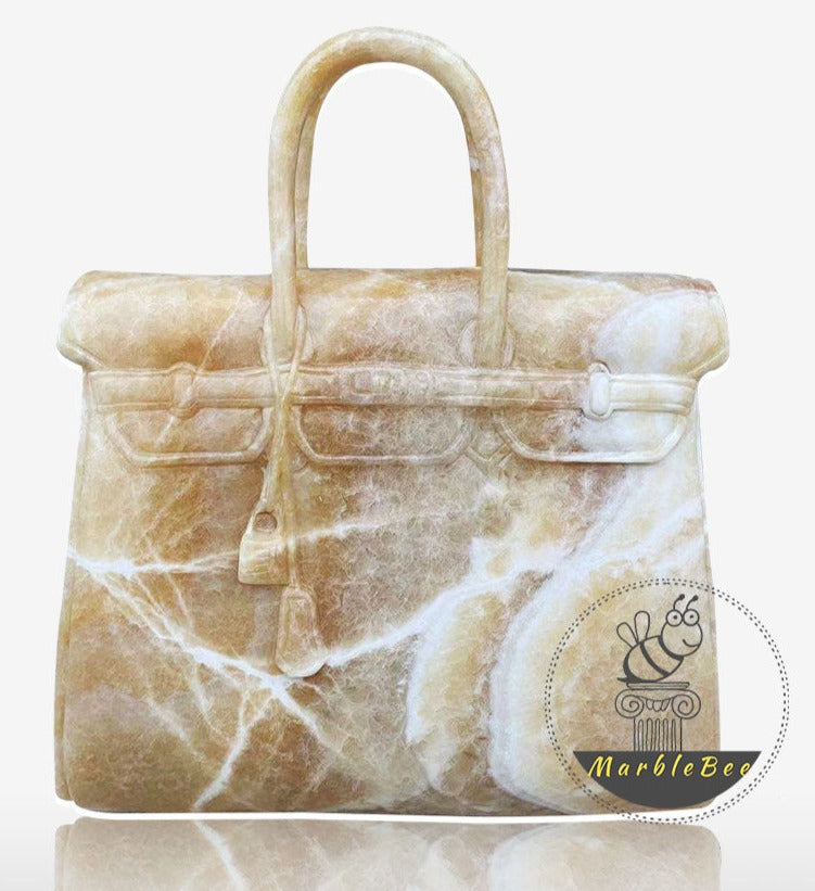 Buy Hand-carved Yellow Onyx Handbag