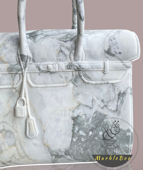 Buy Custom Calacutta White Marble Handbag