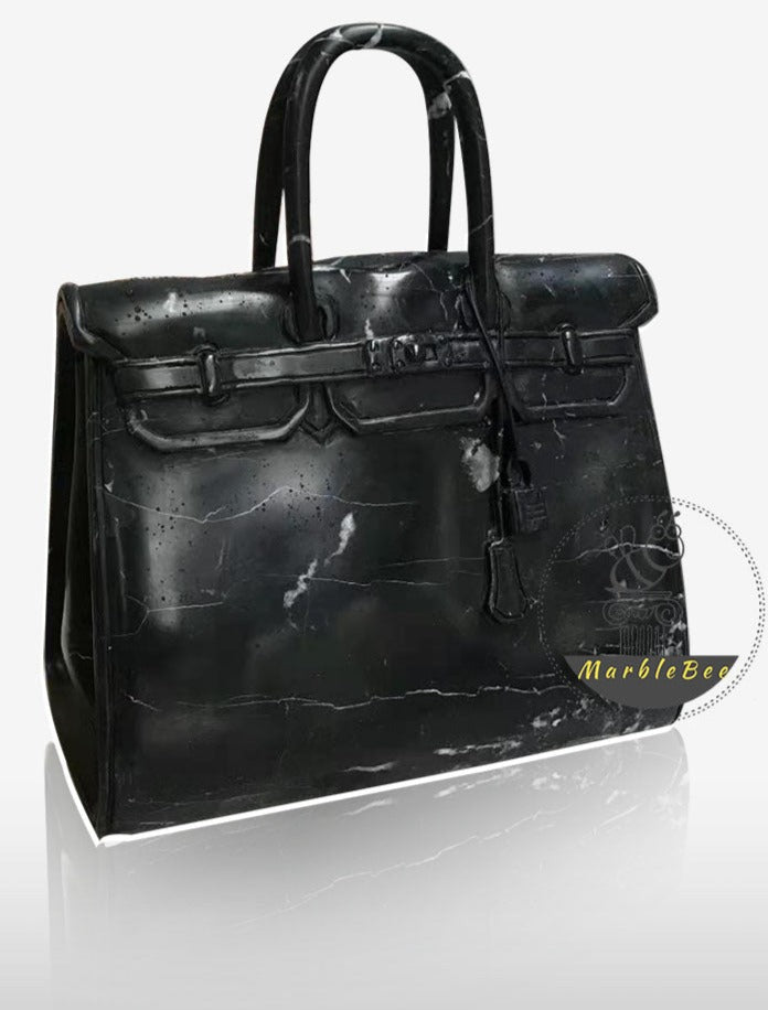 Buy Black Marble Handbag