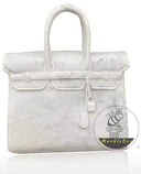 Customer Solid White Marble Handbag