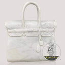 Solid White Marble Handbag For Sale