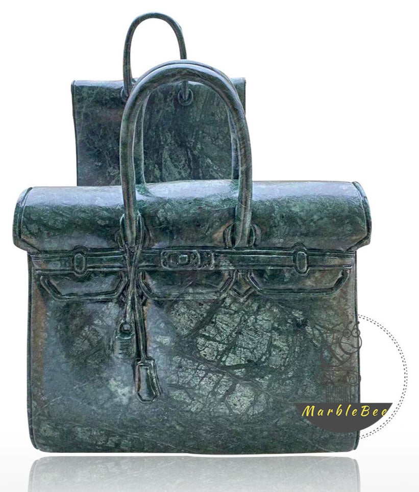 Custom Empress Green Marble Handbag