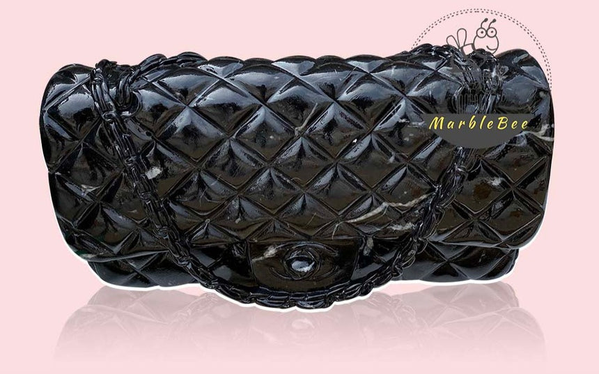 Black Marble Handbag For Sale