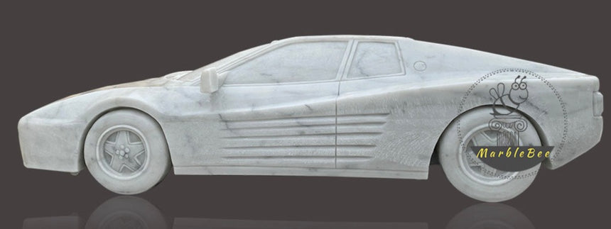 Custom White Natural Stone Car Model