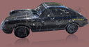 Custom Hand Carved Black Marble Antique Car