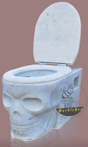 Custom White Marble Toilet