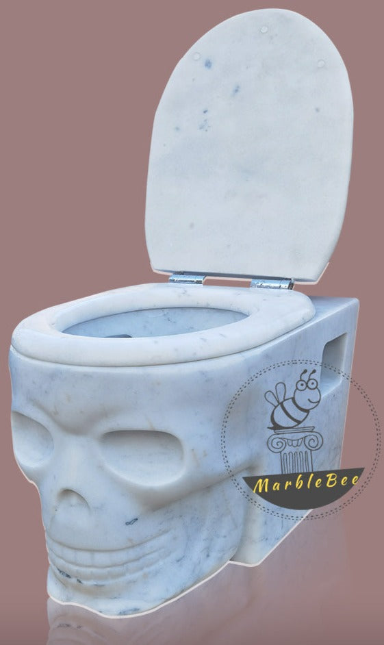 Custom White Marble Toilet