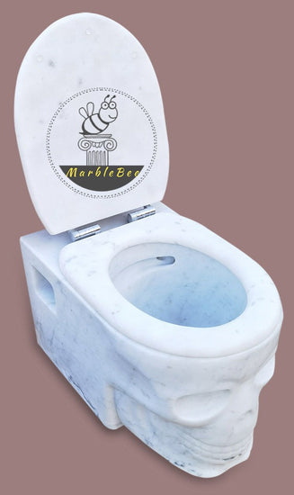 Buy Custom White Marble Toilet
