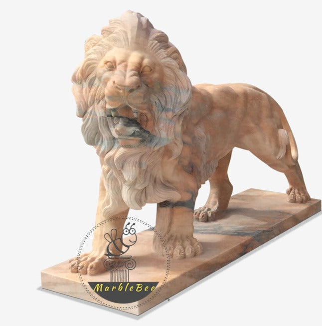Buy Natural red stone Lion Sculpture 