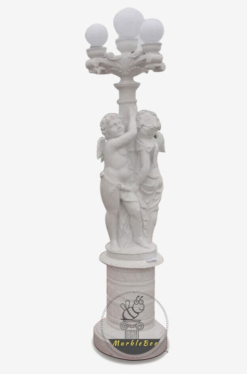 Buy Stone Lamp Post with angel post base