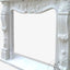 Custom White Stone Fireplace Mantel