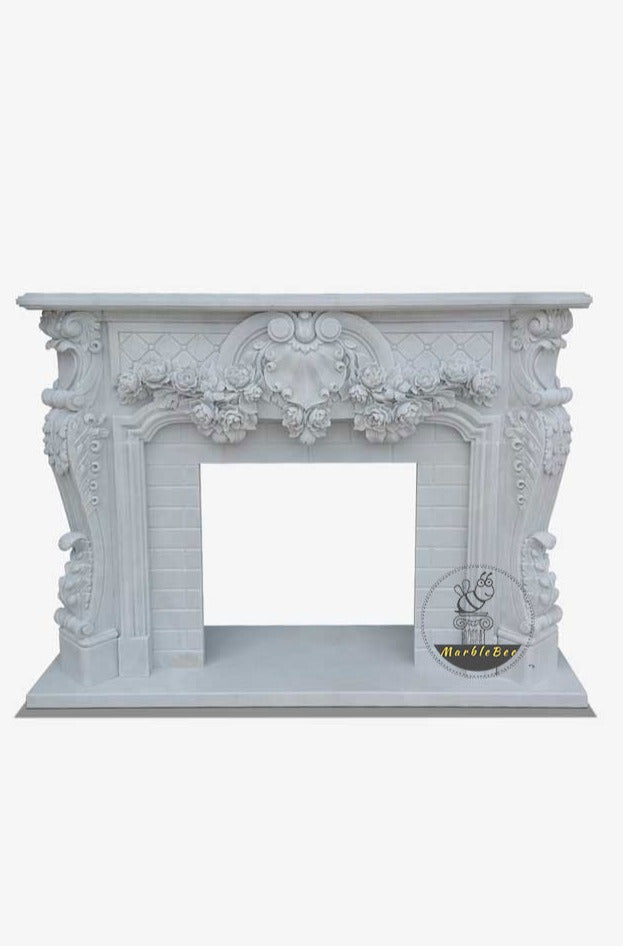 Buy White Stone Fireplace