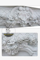 Buy custom white stone fireplace