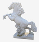 Life-Size White Horse Stone Sculpture For Sale